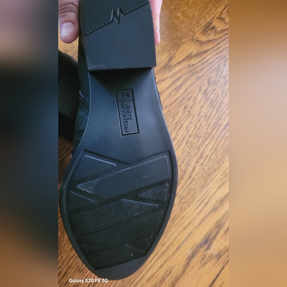 EUC Black Ankle Boots with Silver Studded Accents - - Picture 5 of 6